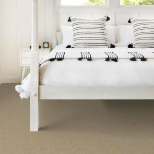White Bed Brown Carpet | Howmar Carpet