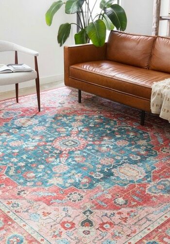 Area rug in living room | Howmar Carpet Inc